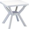 Tavolo da esterno in resina bianco-0
