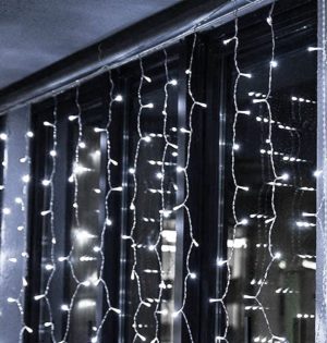 Tenda sfalsata led a batteria 2x1-0