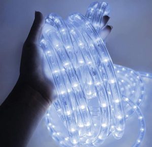 Tubo trasparente luminoso luce bianca 8mt-4176