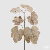 Rametto di fico foglie bianche con glitter 70cm-0