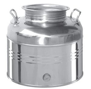 Bidone contenitore fusto inox per olio Olivari 15 lt-0