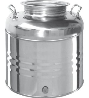 Bidone contenitore fusto inox per olio Olivari 30 lt-0