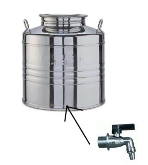 Rubinetto per contenitori olio cromato-4152