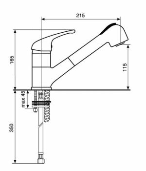 Miscelatore Lavello con doccetta Asia-2465