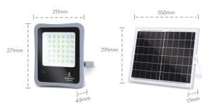 Faro Led da esterno con pannello solare 6500k° 100w-1000