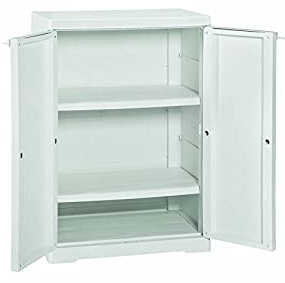 Mobile da esterno basso rattan bianco 2 piani-1024