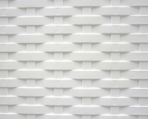 Mobile da esterno basso rattan bianco 2 piani-1025