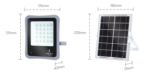Faro Led da esterno con pannello solare 6500°K 30W Aigostar-994