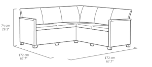 Salotto da giardino Emma Corner Keter-1073