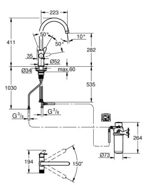 Depuratore acqua Grohe Blue Pure Starter Kit-2470