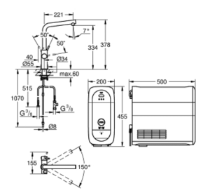 Depuratore acqua Grohe Blue Pure 31454001-1105