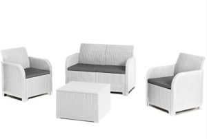 Salotto da giardino Rosalie keter bianco-0