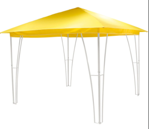 Gazebo Sun Flower 3x3 in acciaio telo in poliestere Giallo-0