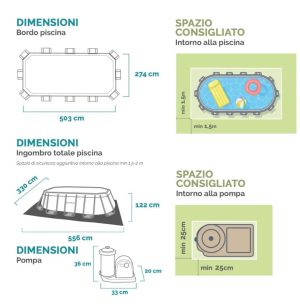 Piscina fuori terra Intex ovale 503x274xh122mt-3635