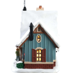 Lemax paesaggio innevato con casa illuminata 85356-1216