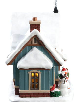 Lemax paesaggio innevato con casa illuminata 85356-1217