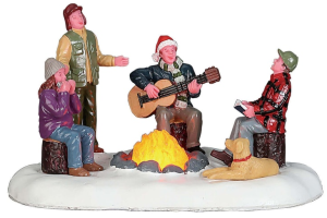 Lemax set amici davanti al fuoco 74225-0