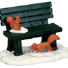 Lemax panchina innevata con scoiattoli 54938-0