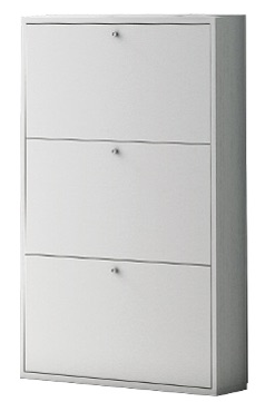 Scarpiera slim 3 ante bianca-0