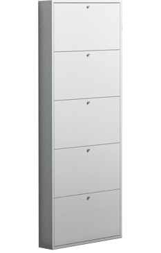 Scarpiera slim 5 ante bianca-0