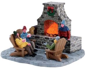 Lemax soggetto amici davanti al camino 44753-0