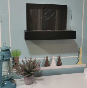 Maya Camino da parete/appoggio nero a bioetanolo gmr 2,47 kw-1829