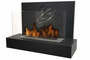 Maya Camino da parete/appoggio nero a bioetanolo gmr 2,47 kw-1831