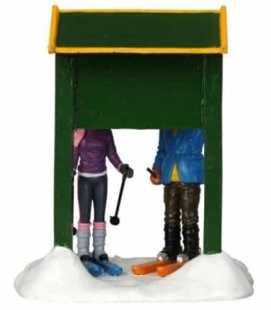 Lemax soggetto sciatori davanti alla mappa 43088-1809