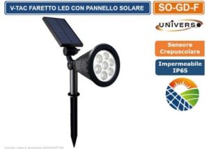 Faro da esterno led con pannello solare UNIVERSO 6500k-0