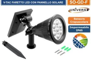 Faro da esterno led con pannello solare UNIVERSO 6500k-1976