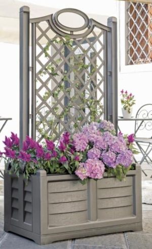 Fioriera con spalliera 