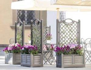 Fioriera con spalliera 