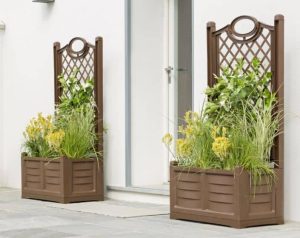 Fioriera con spalliera 