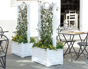 Fioriera con spalliera 