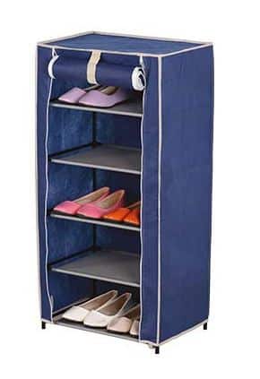 Scarpiera in tessuto 5 piani-0