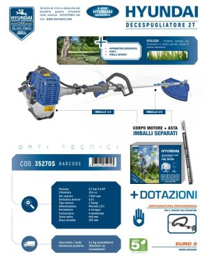 Decespugliatore Hyundai 2 tempi 25,4cc 35270-3508