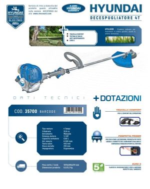 Decespugliatore Hyundai 4 tempi 32,6cc-3510