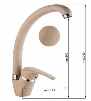 Miscelatore lavello Okite fragranite -3664