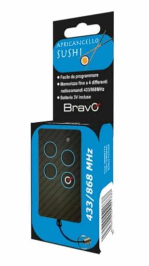 Telecomando universale per cancelli Bravo Sushi 433/868 MHz-3081
