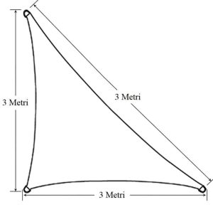 Vela ombreggiante triangolare 3x3x3-3891