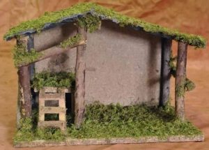 Capanna vuota 30x15 cm per allestimento presepe-0