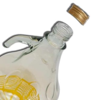 Bottiglia in vetro per olio con tappo 5 Lt-4161