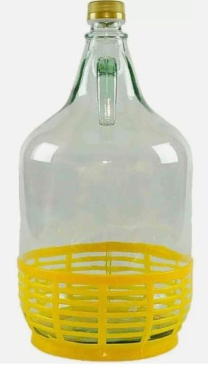 Bottiglia in vetro per olio con tappo 5 Lt-0