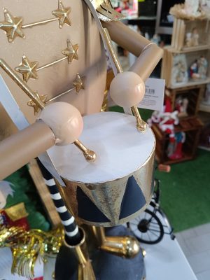 Soldato batterista in metallo H80 cm-4454