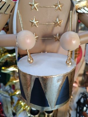 Soldato batterista in metallo H80 cm-4455