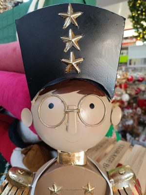 Soldato batterista in metallo H80 cm-4453