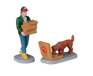 Lemax top pizza delivery set 2 22113-0