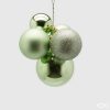 Grappolo natalizio 5 palle pvc verde chiaro-0