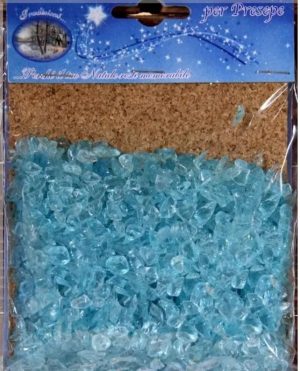 Ghiaia grande vetro celeste per presepe-0