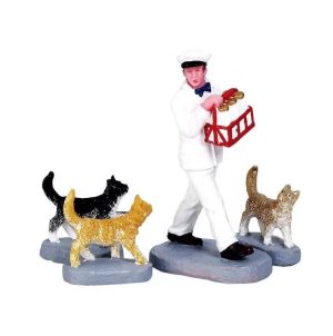 Lemax soggetto Lattaio Con Gatti Set 4-0